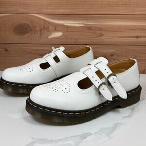 Dr. Martens 8065 Virginia Leather Mary Jane Shoes Vintage Taupe Women's 9